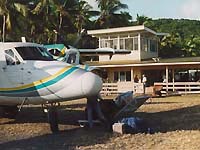 arrival at Bureta Airport