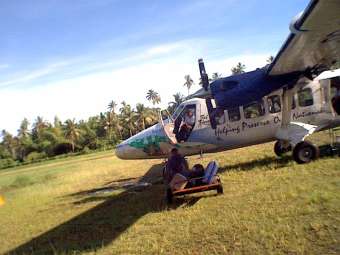 twin otter at Bureta Airstrip, Ovalau